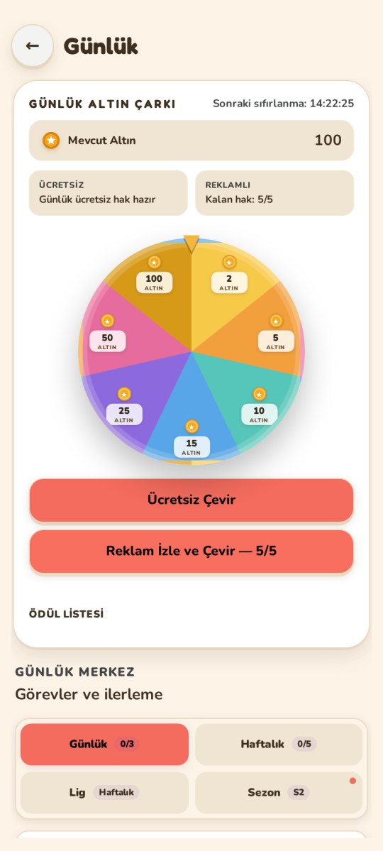 Blockora - Daily wheel & quests