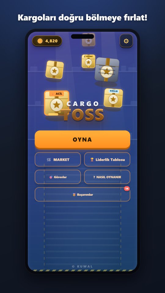Cargo Toss - Main menu
