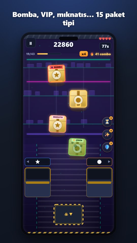Cargo Toss - Neon Depot · 15 parcel types